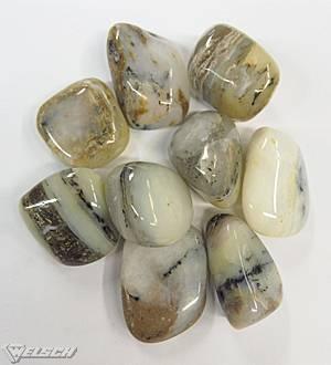 Trommelsteine Opal Andenopal weiß/grau